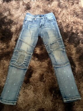 Kids Ripped Light Blue Slim Jeans
